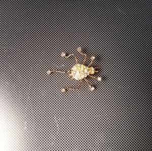 70s rhinestone spider pin brooch bold gold 2020
